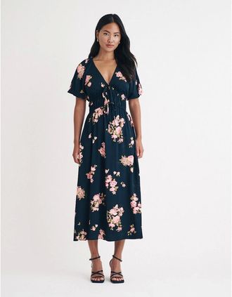 Nobody's Child Womens Cory Midi Dress - Multi - Size: 12