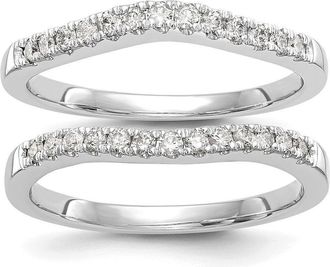 Diamond2Deal 14k Gold Lab Grown Diamond Wedding Band Ring 0.37Ct Clarity- VS Color- G-H