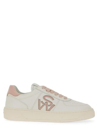 Stuart Weitzman White Logo Sneakers