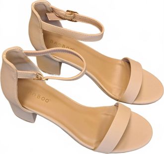 Bambooa Womens Headline Block Heel In Nude