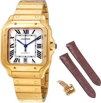 Cartier Santos de Cartier 18kt Yellow Gold Mens Large Watch WGSA0009
