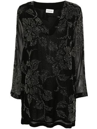 P.A.R.O.S.H. bead-embroidered midi dress - women - Viscose - S - Black
