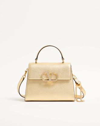 Valentino Garavani Valentino Garavani VSling small handbag in laminated calfskin with jewel logo Wo