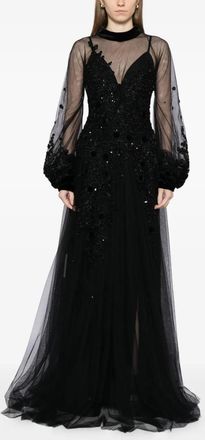 Saiid Kobeisy Embroidered Tulle Dress