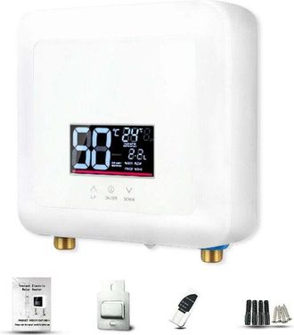 OEM Calentador De Agua Instant&aacute;neo De 7500 W, Mini Calentador De Agua El&eacute;ctrico Sin Tanque, Pantalla Led De Montaje En Pared, Compatible Con Modo De Termo