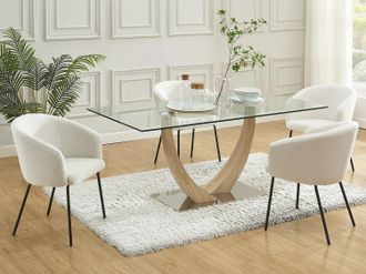 Pascal Morabito Sedia con braccioli in Tessuto boucl&eacute; e Metallo Panna - Lotto di 2 - MORONI