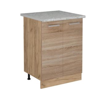 Vicco Mueble Bajo De Cocina R-line, Sonoma, 60 Cm Et M&aacute;rmol