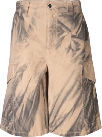 Msgm Msgm, Korte Broeken, Heren, Beige, S, Katoen, Katoenen Bermuda Shorts met Ritssluiting