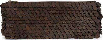 Jeffrey Campbell Madera Wooden Disc Clutch in Brown Combo at Nordstrom