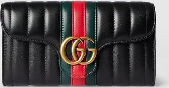 Gucci GG Marmont Continental Wallet, Black, Leather