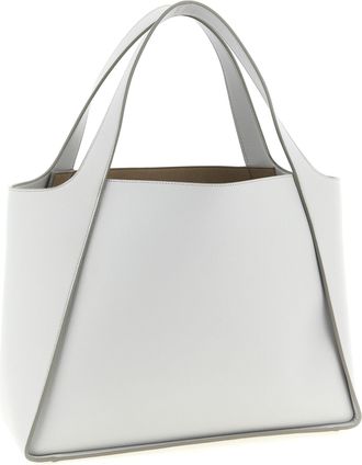 Stella McCartney Womens Logo-Studded Polyamide Tote Gray