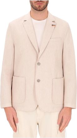 Distretto12 High-Perform 12 Jacket - Heren - Blazers - Beige - M - Katoen - Jassen