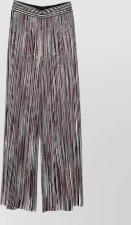 Missoni wide leg striped metallic crystal trousers