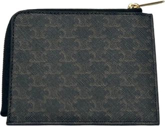 Celine Pre-owned Triomphe Zip Around Wallet - unisex - Celine Vintage - Vintage Wallets - Brown - ONE SIZE - Pre-owned