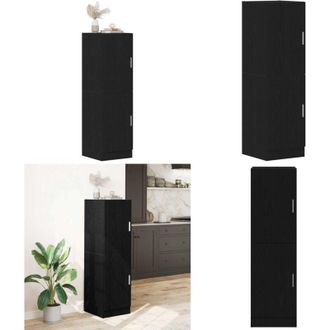 vidaXL Mobile da Cucina Nero 38x41,5x131,5 cm Legno Multistrato - Mobile da cucina - Armadio in truciolato