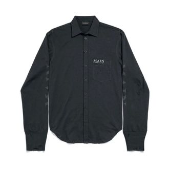 Balenciaga Heren, Overhemden, Zwart, Maat: M Katoen