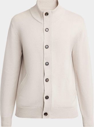 Brioni Mens Full-Zip Cashmere Cardigan Sweater