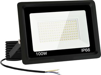 OEM Foco Led De 100 W, Foco Led Exterior Superbrillante De 10000 L&uacute;menes, Resistente Al Agua Ip66, Luz Blanca Fr&iacute;a De 6500 K Para Garaje, Jard&iacute;n, Terraza 