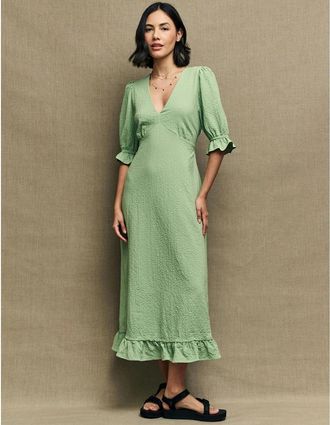Nobody's Child Womens Delilah Mid Dress - Green - Size: 14