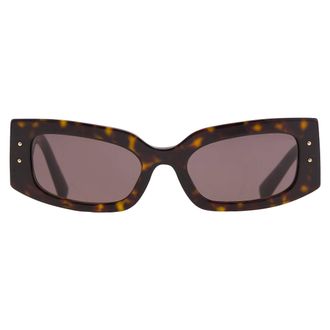 Dolce & Gabbana Dark Brown Rectangular Ladies Sunglasses DG4479 502/73 55