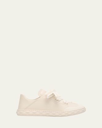 Jimmy Choo London Diamond Flex Lightweight Leather Trainers with Collapsible Heel