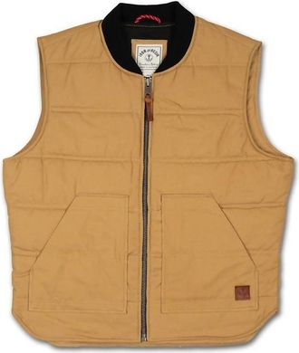 Iron And Resin Mens Work Vest In Cognac