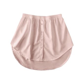 Generic Oversized Shirt Extender for Women - High Waist Elastic Button Down Mini Skirt Bodysuit Extender - Solid Color Shirt Extension SkirtVersatile False He