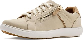 Clarks Womens Nalle Zen, Cream Textile, 7.5