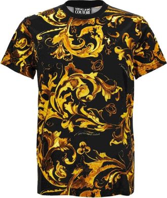 Versace Jeans Couture Tops, Heren, Zwart, S, Zwarte T-shirts en Polos