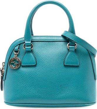 Gucci Pre-owned Gucci Mini Leather GG Charm Dome Satchel Ladies 449661 493492
