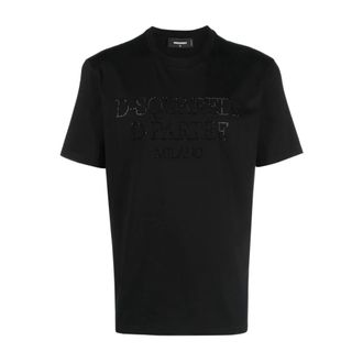 Dsquared2 Heren, Tops, Zwart, Maat: L Katoen