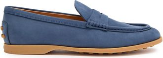 Tod's Gomma Leggero Nubuck Loafers - Blue - 40 (IT40 / UK7)