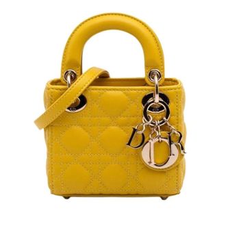 Dior Pre-owned Micro Lady Dior - Dames - Vintage Mini Tas - Geel - ONE Size - Leer - Vintage