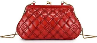 OLD TREND Petunia Small Quilted Leather Crossbody in Red at Nordstrom