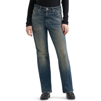 Lee Rider Classic High Waist Straight Leg Jeans in Take The Risk at Nordstrom, Size 32