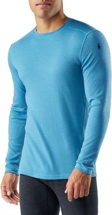 Smartwool Classic Thermal Merino Wool Blend T-Shirt in Mineral Blue Heather at Nordstrom, Size Xx-Large