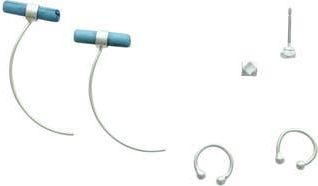 Olivia Welles Mixed Drop, Stud & Ear Cuff Earring Set in Worn Silver /Turquoise at Nordstrom Rack