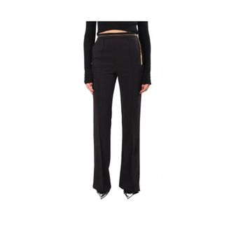 Elisabetta Franchi Dames, Broeken, Zwart, Maat: L Poliester