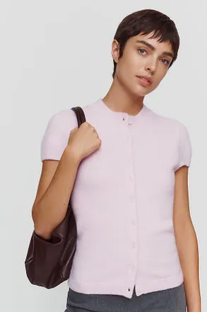 Maeve Wool Blend Cap-Sleeve Cardigan