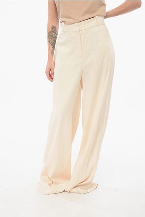Quira Pantaloni PEEK-A-BOO Wide Leg con Cut Out a Taglio Vivo taglia 42
