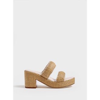 Marion Parke Amelia Platform | Nappa/Raffia in Ivory at Nordstrom, Size 38.5