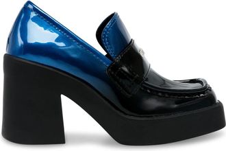 Steve Madden Veelkleurige lakleren loafers - Dames - Pumps - Blauw - 37 1/2 EU - Leer - Schoenen