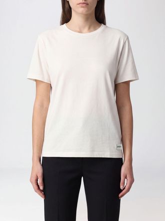 Saint Laurent T-shirt girocollo in jersey di cotone e modal a maniche corte