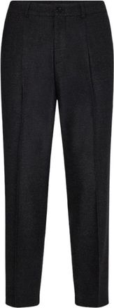 Calvin Klein Hoogwaardige wollen pantalon met rechte pijpen - Heren - Straight fit broeken - Zwart - M - Wol - Broeken