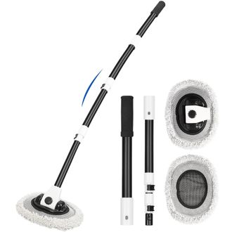OEM Cepillo Telesc&oacute;pico Curvo De 15&deg; Para Lavado De Coches, 160 Cm, Con Mango Telesc&oacute;pico