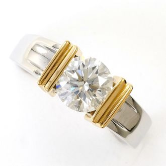 C&A Platinum Yellow Gold Yellow Gold (18K) Platinum 900 Band Ring (Pre-Owned)