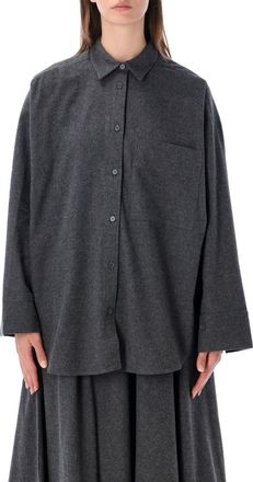 By Malene Birger Grey Derris Textured Flannel Casual Shirt