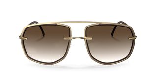 Silhouette New York Sky 8733/75 7520 Mens Sunglasses Gold Size 58