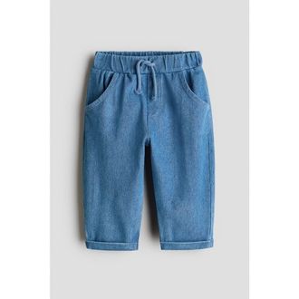 H&M Denim-look Pants in Light Denim Blue at Nordstrom, Size 12-18M