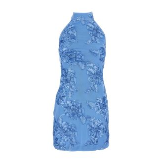 Rotate ROTATE Birger Christensen, Party Dresses, female, Blue, Size: 2XS Short Tube Dress